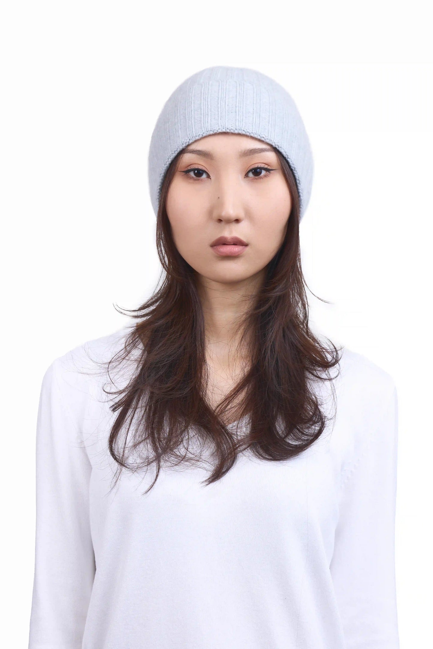 Gray Fisherman Cashmere Beanie
